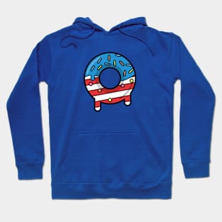 USA Patriotic Donut // Fourth of July Stars and Stripes Hoodie